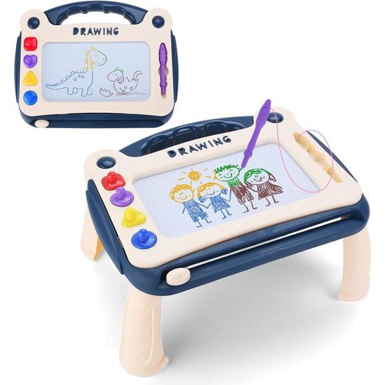 Ardoise Magique Avec Pieds Pour Enfant 1-3 Ans - Dessin Effaçable 4 Couleurs - Cadeau Fille Rose