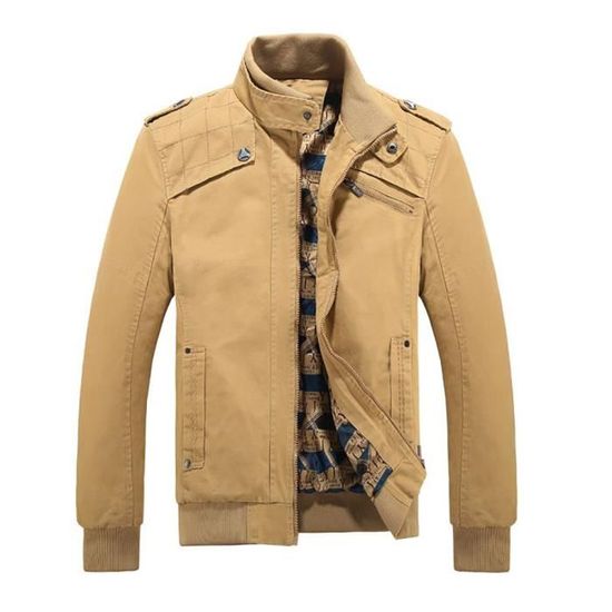 Veste D'hiver Légère Pour Homme – Coupe-vent, Double Boutonnage Et Ceinture – Style Décontracté Et Chaud