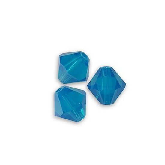 10 Perles Toupies 6mm Cristal Swarovski CARRIBEAN BLUE OPAL