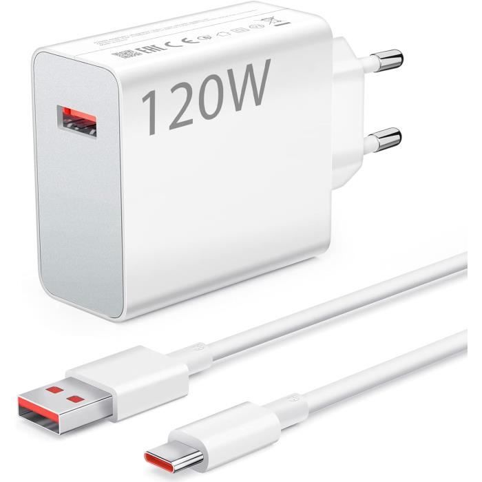 120W Chargeur Rapide avec Câble USB C 1m pour Note 11 11s 13 Pro,Chargeur Turbo pour Xiaomi 14 Ultra-11T Pro-12T Pro-12T-13 .[D200]