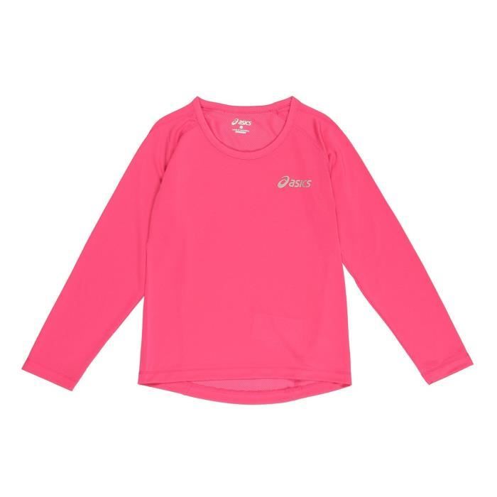 Asics t shirt fille rose sales