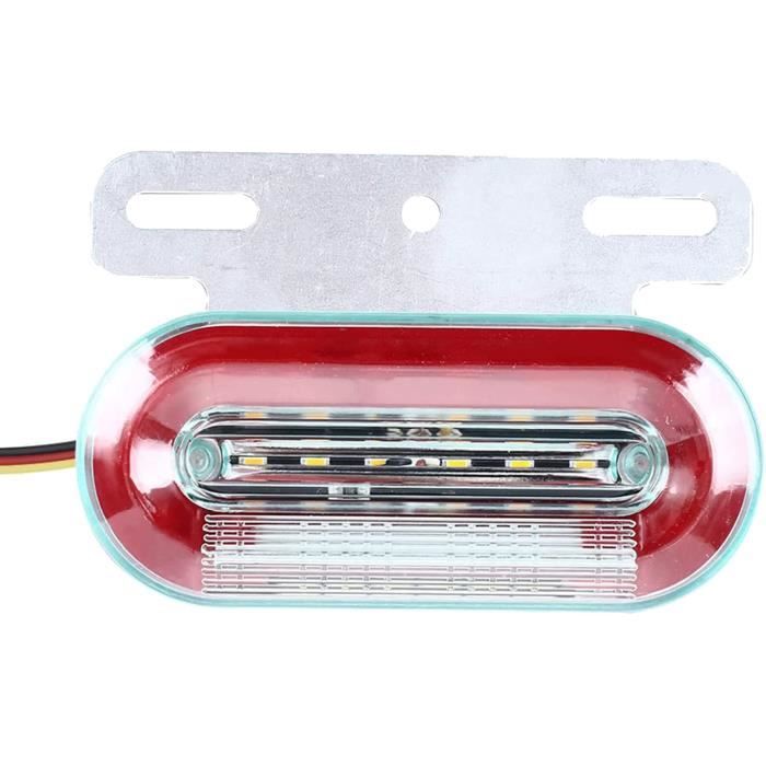 10 Feux Latéraux Ronds 12V/24V - Marqueur Camion Remorque Bateau IP67 Étanche