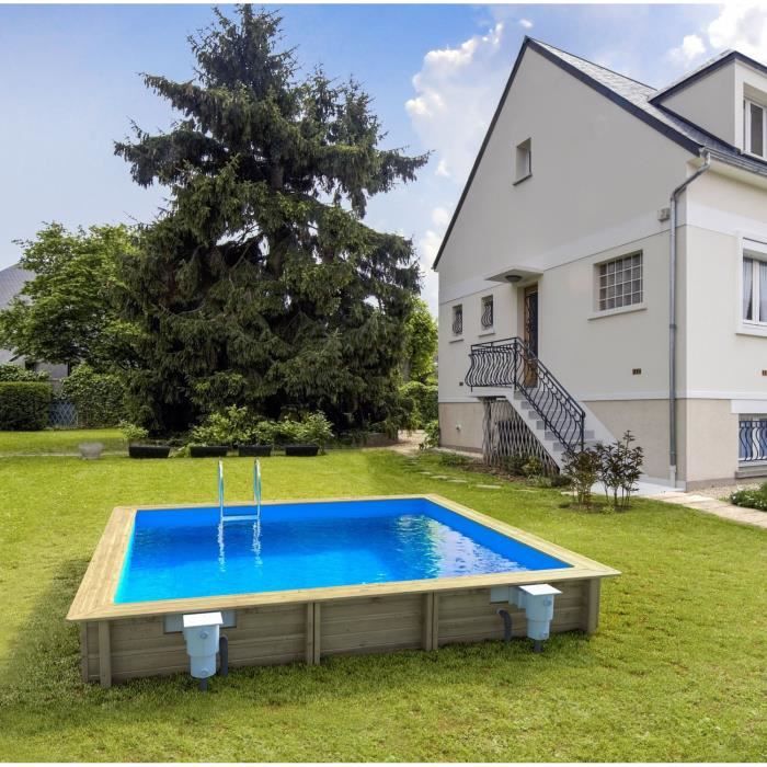 Piscine Bois Carree 4X4 M Hauteur 1 33M