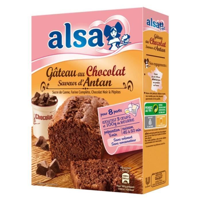 ALSA Préparation à gateaux - Gateau au chocolat - Saveur d'antan 300g