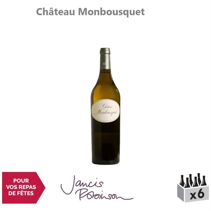 Château Monbousquet Blanc 2015 - Lot de 6x75cl - Appellation AOC Bordeaux - Vin Blanc de Bordeaux - 16-20 Jancis Robinson - Cépages