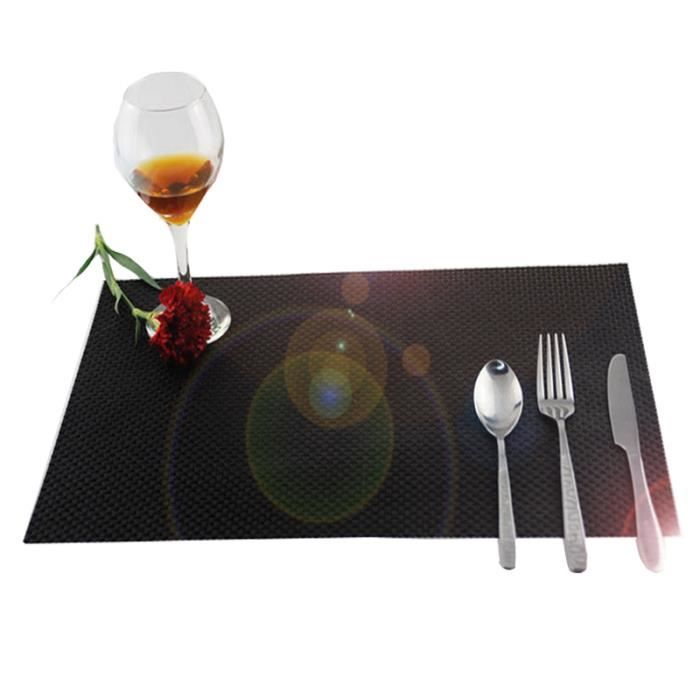 4pcs Sets de Table en PVC Antidérapage - Isolant - 45x30 cm - Tapis de Table Lavable pour Cuisine Occidentale