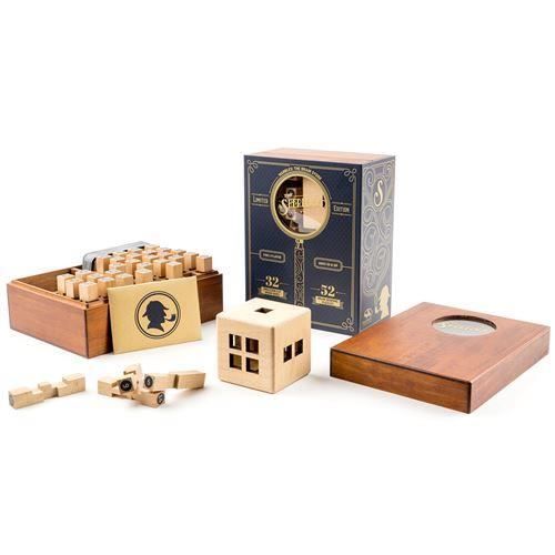 Coffret Marbres brain Cube casse tête Marron