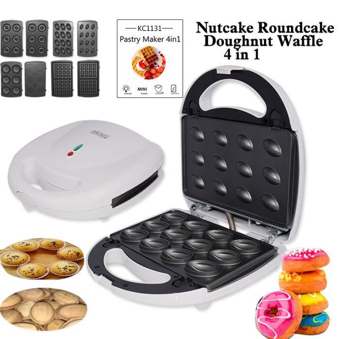 Machine à gâteau électrique multifonctionnelle 4 en 1 fabricant de beignets fabricant de gaufres Sandwich Maker