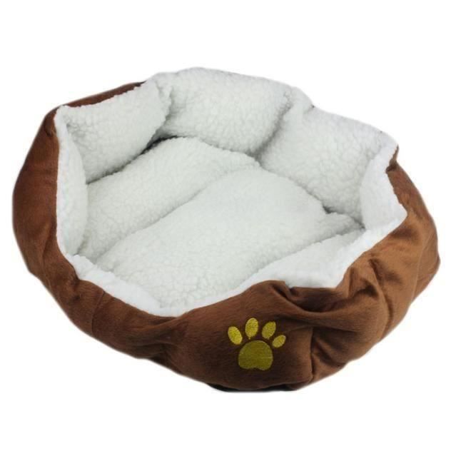HT 46cmX42cm animal de compagnie chien chiot chat Fleece lit chaud Maison en peluche nid douillet pad tapis cafe - HTTS823AA7343