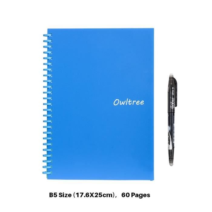 Tablettes Graphiques,Bloc notes réutilisable, livraison directe, carnet de notes effaçable, papier, micro - Type Blue B5 Size