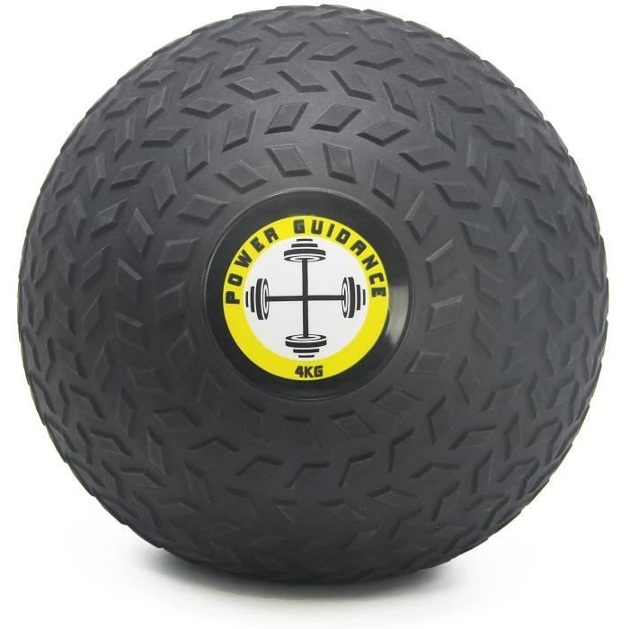 POWER GUIDANCE - Slam Ball Wall Ball Médecine Ball avec Surface texturée pour Une Prise en Main Facile, et lestée en Caoutchouc 4kg
