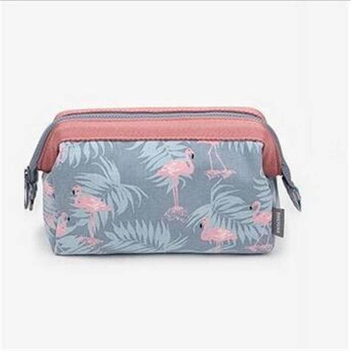 Trousse de Maquillage Toilette Pochette Organisateur Rangement Voyage Aigrette blanc