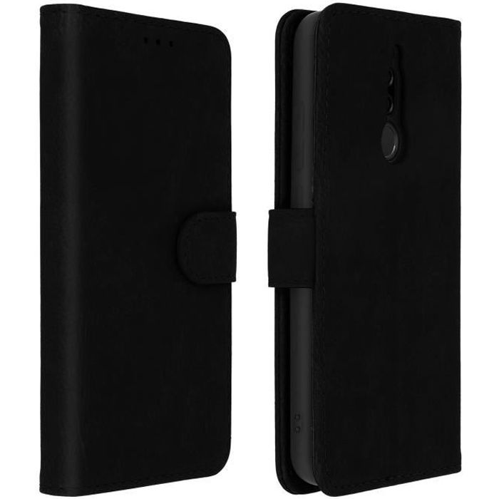 Étui Xiaomi Redmi 8 et 8A Housse Intégrale Porte-cartes Fonction Support noir Noir