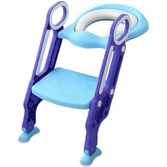 Réducteur de toilettes avec escalier pour enfant - Pot d'apprentissage pour bébé - Avec repose-pieds antidérapant -En matériau d713