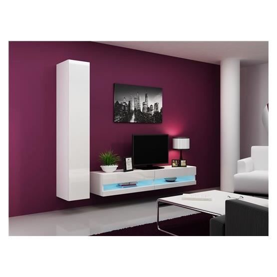 Ensemble Meuble tv design VALERIA blanc