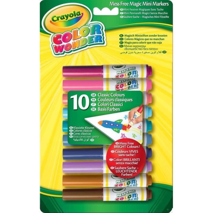 CRAYOLA 10 Mini-feutres Color Wonder