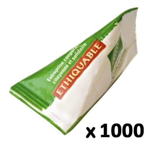 ETHIQUABLE - Buchette de sucre de canne blond bio & équitable 1000 Berlingots de 4 g (soit 4kg) - Paraguay
