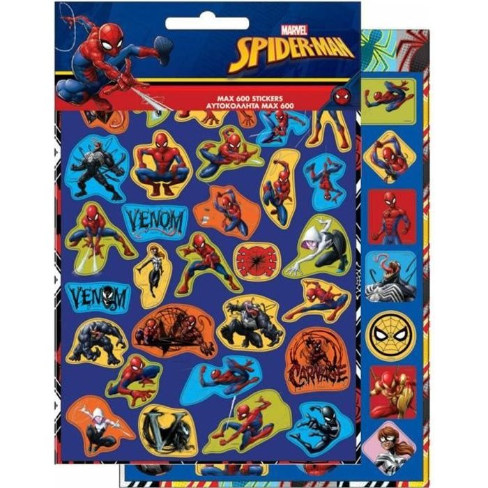 600 stickers Spiderman Disney enfant Autocollant GUIZMAX