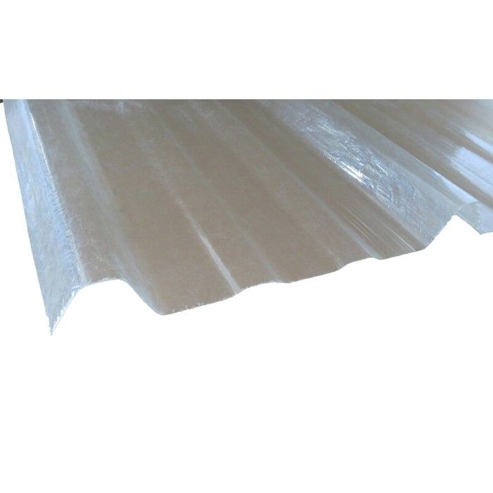 Plaque type bac acier 1045 en polyester - L: 250 cm - l: 105 cm - Translucide