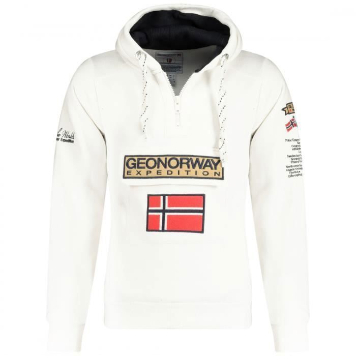 GEOGRAPHICAL NORWAY Sweat GYMCLASS Blanc - Femme