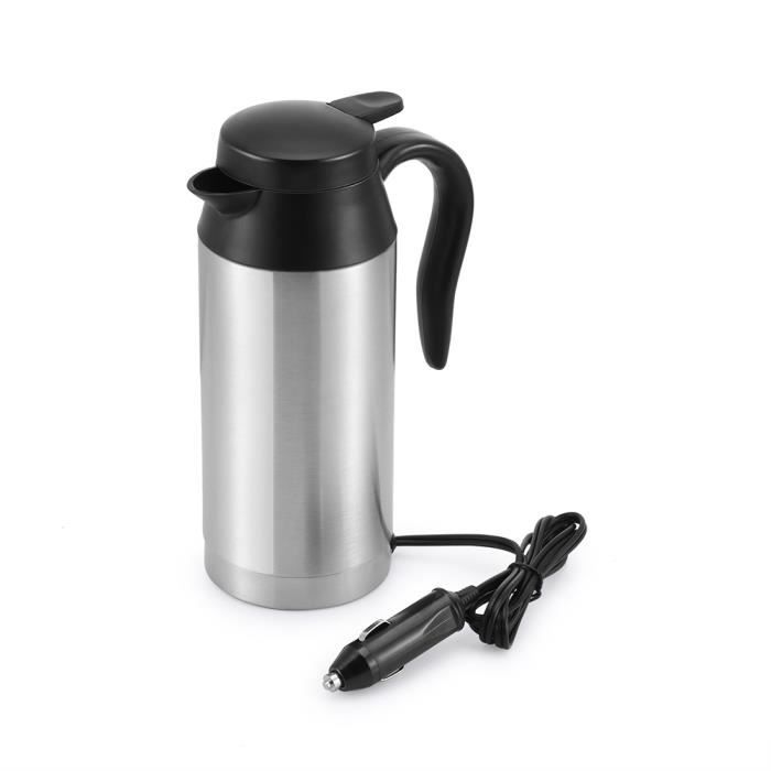 750ml en acier inoxydable voiture bouilloire électrique avec Sealed Élastique voiture Chauffage Cup pour les voitures 12V