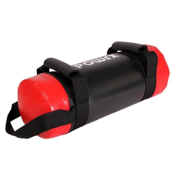 Sac lesté - Powerbag - 5 kg à 30 kg - Functional Fitness (10 kg Noir-Rouge)