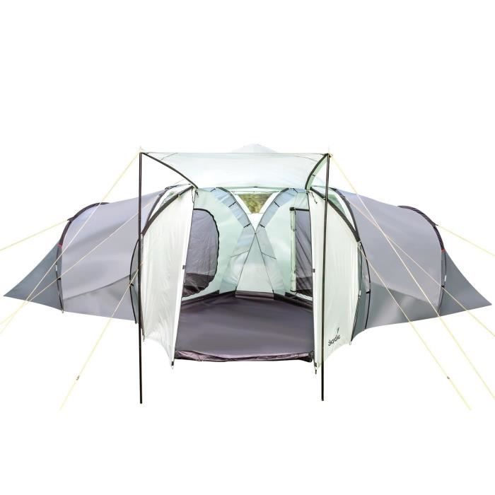 Skandika Bern 4 – Tente dôme familiale – 4 personnes – 2 cabines de couchage – Hauteur debout 210 cm