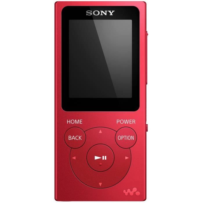 Lecteur MP3 Walkman Sony NWE394R.CEW 8 Go avec radio FM - Rouge