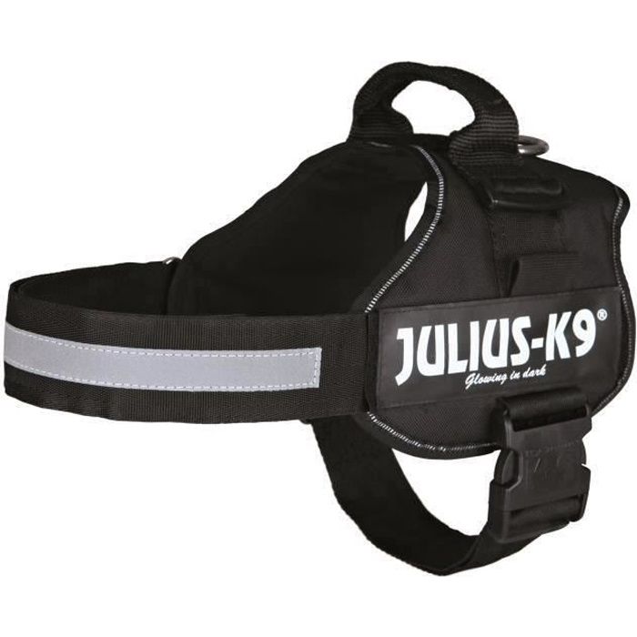 Harnais Power Julius-K9 - 2 - L-XL : 71-96 cm-50 mm - Noir - Pour chien