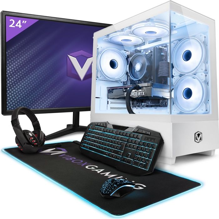 Vibox V-156 PC Gamer – 23 Écran – AMD Ryzen 5 5500 – GTX 1650 4Go – 16Go RAM – 1To SSD – Win11 – WiFi