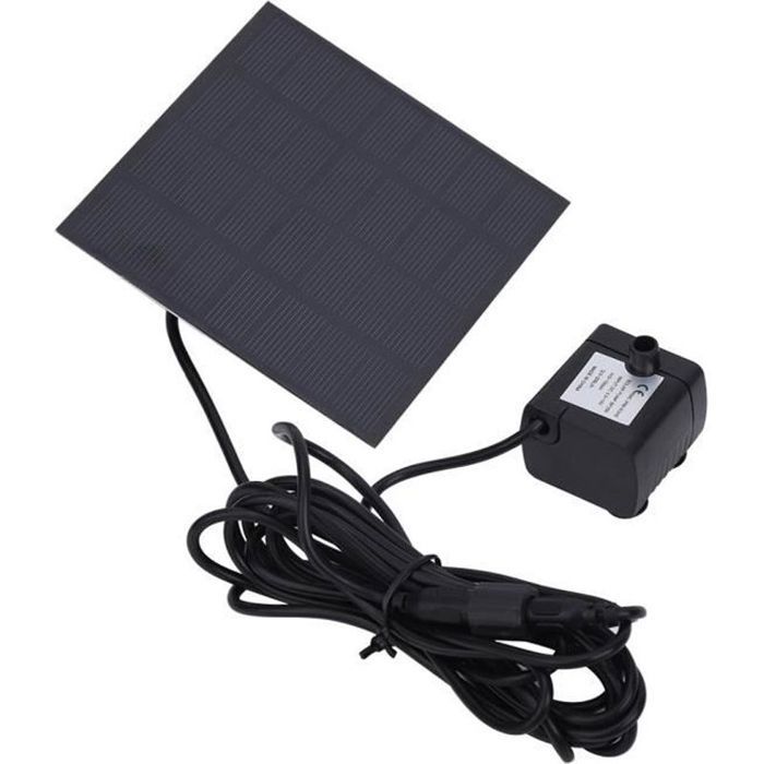 Kit Pompe Solaire 10W 9V Avec Panneau - Pompe Submersible 12V 240L/h Pour Aquarium Et Bassin Extérieur