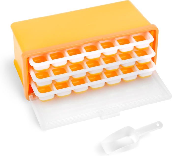 Kit 6 Bacs à Glaçons En Silicone Réutilisables Avec Couvercle - Avec Pince, Pelle Et Boîte De Rangement, Pour Cocktails