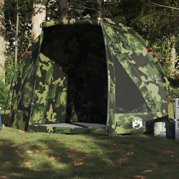 Tente De Pêche 5 Places Imperméable Et Camouflée – Abri Léger Pour Camping, UV Et Vent Résistant, Idéale Pour La Pêche En Famille