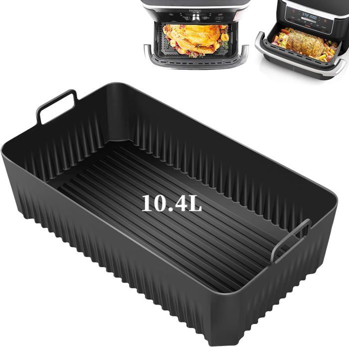 Doublure En Silicone Antiadhésive Pour Friteuse à Air Ninja - Compatible 4L Et 6 Tasses, Résiste à 226°C - 4
