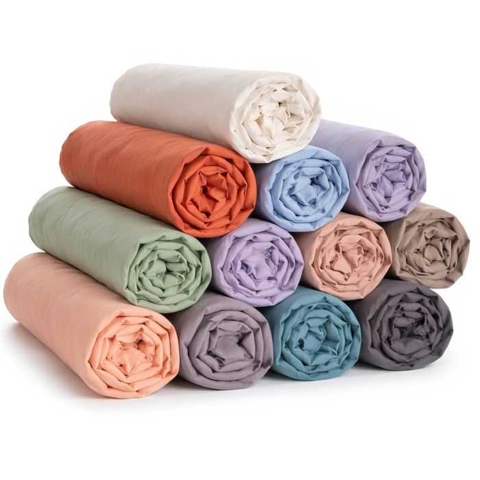 Draps Housse - PROMO LINGE - Coton - 190x140cm - Multicouleur Lot de 3