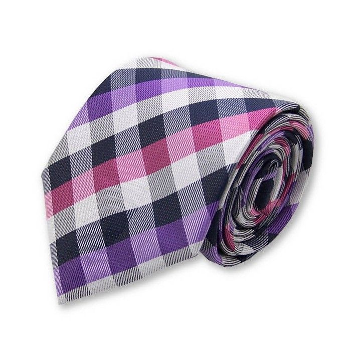 Cravate Paul Smith MAINLINE En Soie 100% - Rayures Mauve Et Multicolores, Lame 8 Cm, Fabriquée En Italie