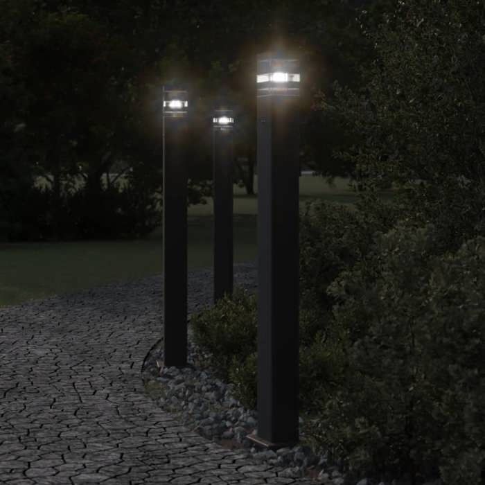 vidaXL Lampadaire d'extérieur avec sortie 110 cm aluminium éclairage au sol d'extérieur éclairage au sol de jardin 4006409