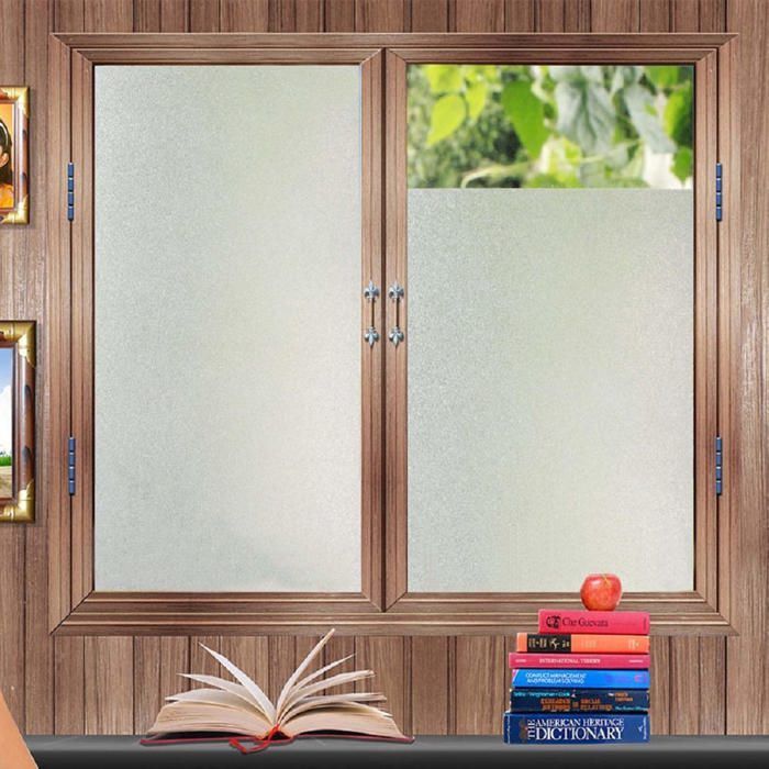 Film fenêtre miroir anti-regard anti-chaleur 40×200 cm - Kit pose Marron