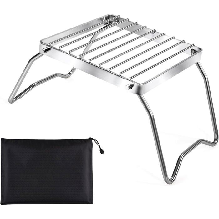 VEVOR Grille Pliante Gril de Feu de Camp Portable en Acier 458x305x205 mm BBQ