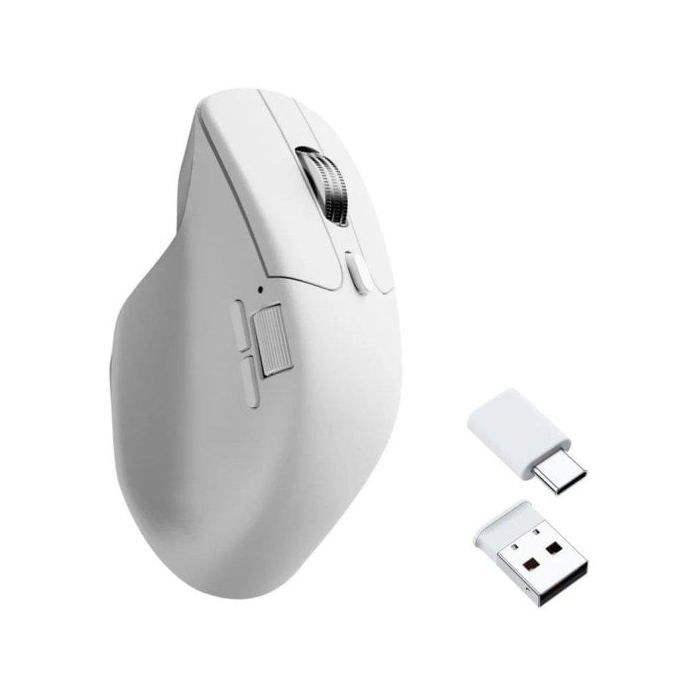Ratón Keychron M6 Inalámbrico PixArt 3311 2.4 GHz y Bluetooth 12000 DPI Blanco Silencioso - vue 2