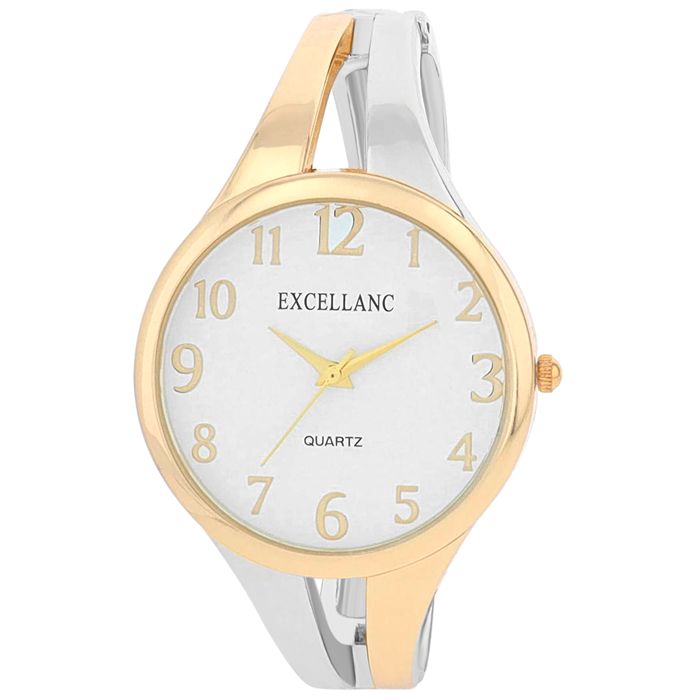 Montre bracelet - EXCELLANC - Excellanc Femme - 36 mm - Bicolore blanc/doré - Quartz PC21