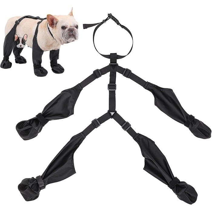 Bottes De Neige pour Chien Chaussures pour Chiens Antidérapant Bottes pour Chien De Protection avec Bretelles Bottes