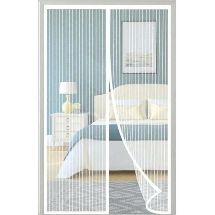 Moustiquaire porte fenêtre magnétique 120x210 cm – Maille ultra fine adhésive – Installation sans perçage Moustiquaire porte fenêtre magnétique 120x210 cm – Maille ultra fine adhésive – Installation sans perçage
