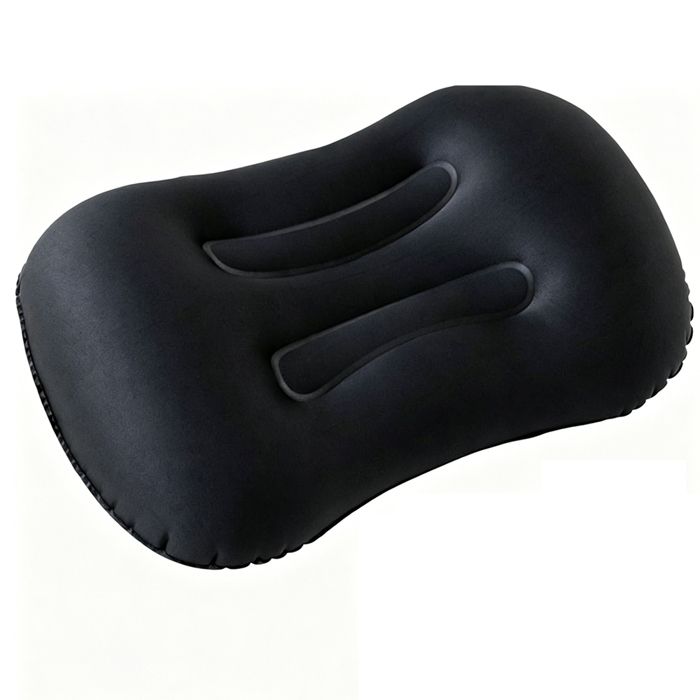 Oreiller de camping – Coussin de voyage gonflable ultra-compact et léger  Oreiller de plage avec soutien ergonomique (Noir)