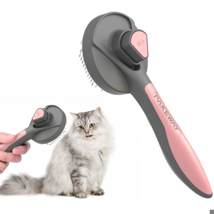 Brosse pour chat brosse pour chien brosse autonettoyante enlève le sous-poil les poils courts à longs convient pour brosse dou