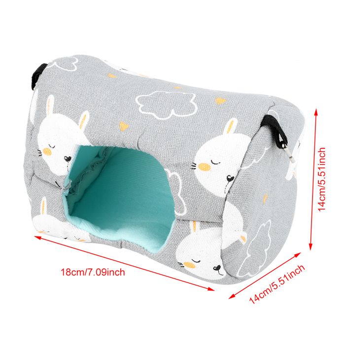 AUCUNE Hamac pour animaux de compagnie Four Seasons Toile Hamster Gris Hamac Nid Maison Suspendue animalerie panier Lapin gris