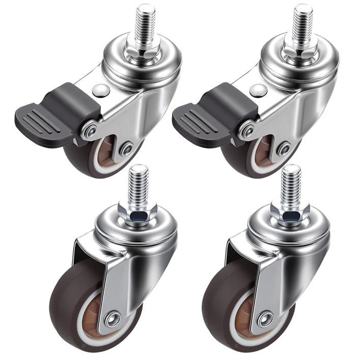 4 Pcs Petites Roulettes Pivotantes Pour Meubles Roulettes Pour Meubles Roulette Meuble Rotatives À 360° Roulette De Transport Pour