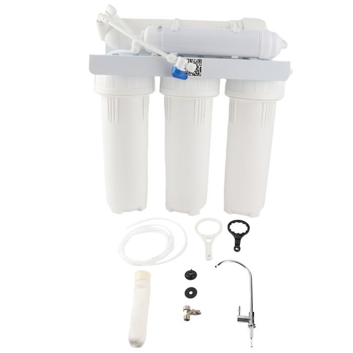 Filtre à Eau 5 Étapes 0.01µm - Sans Électricité - Charbon Actif - Purification Eau Potable - Cuisine Maison