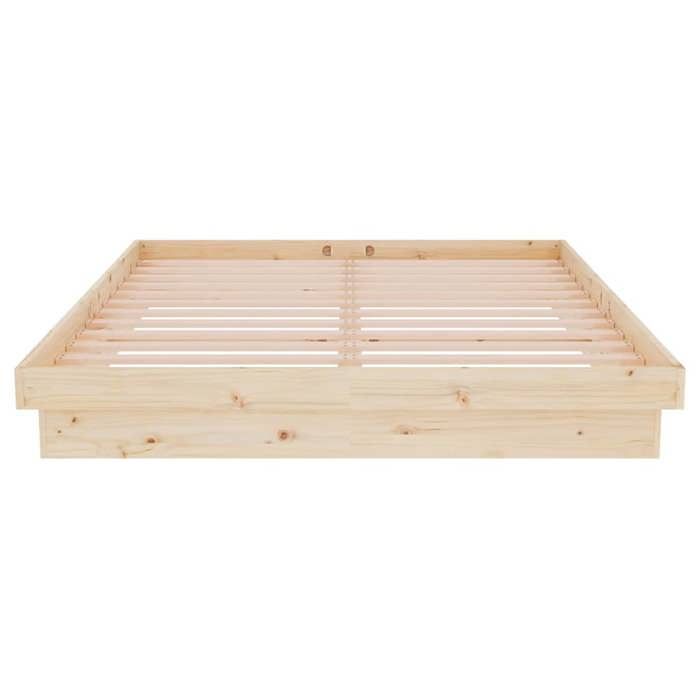 Cadre de lit Bois massif 140x200 cm_2 ans garantie_68864