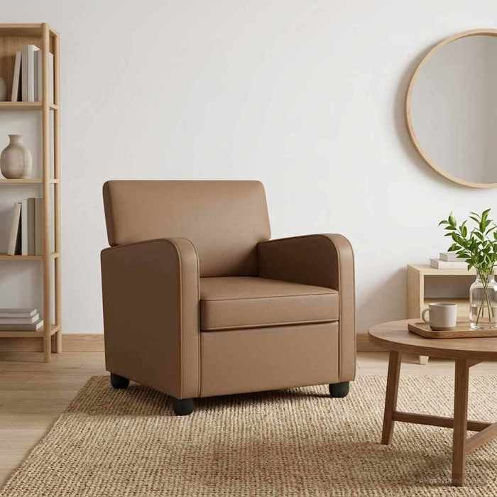 vidaXL Fauteuil Cappuccino Simili cuir 42043432